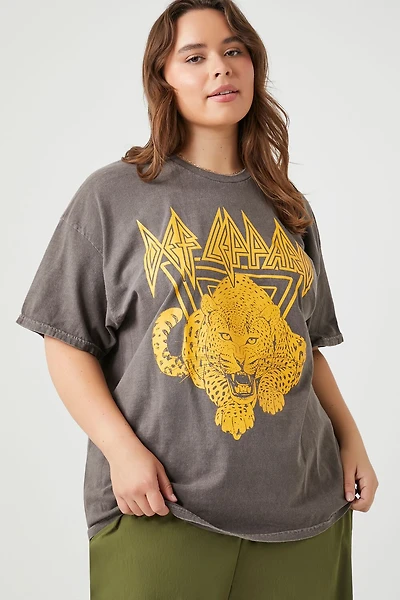 Plus Size Def Leppard Graphic Tee