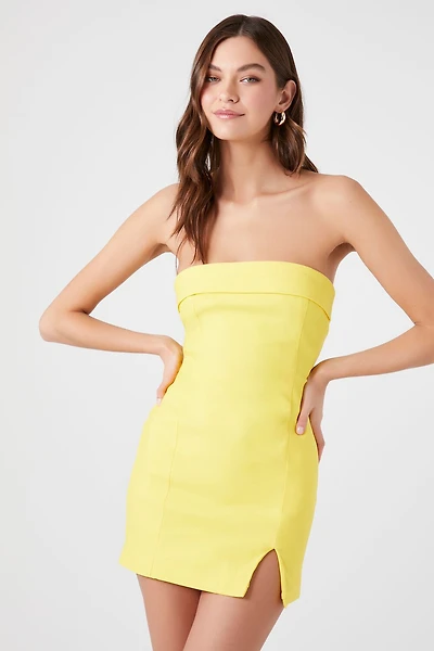 Foldover Tube Mini Dress