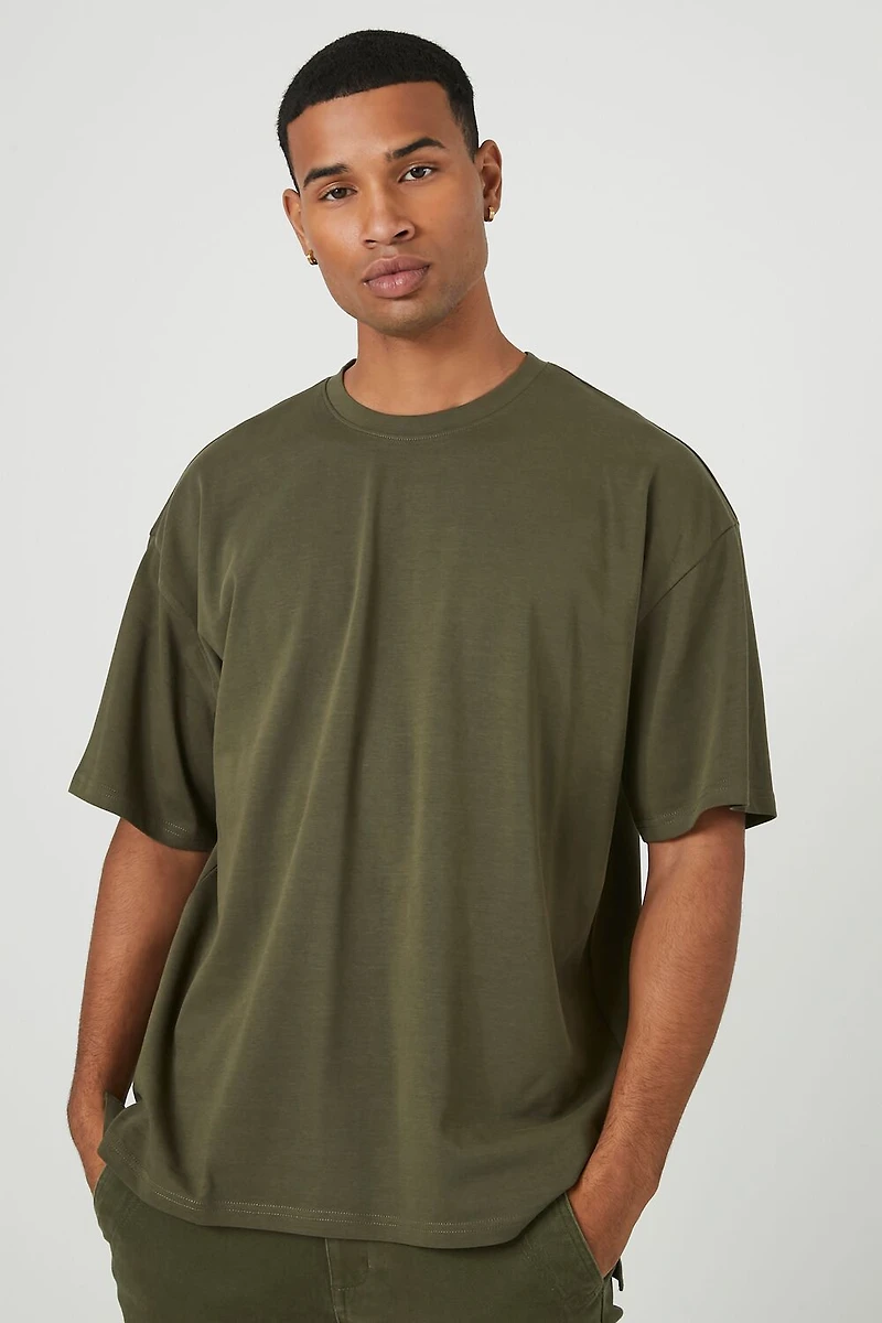 Cotton Crew High-Low Hem Tee
