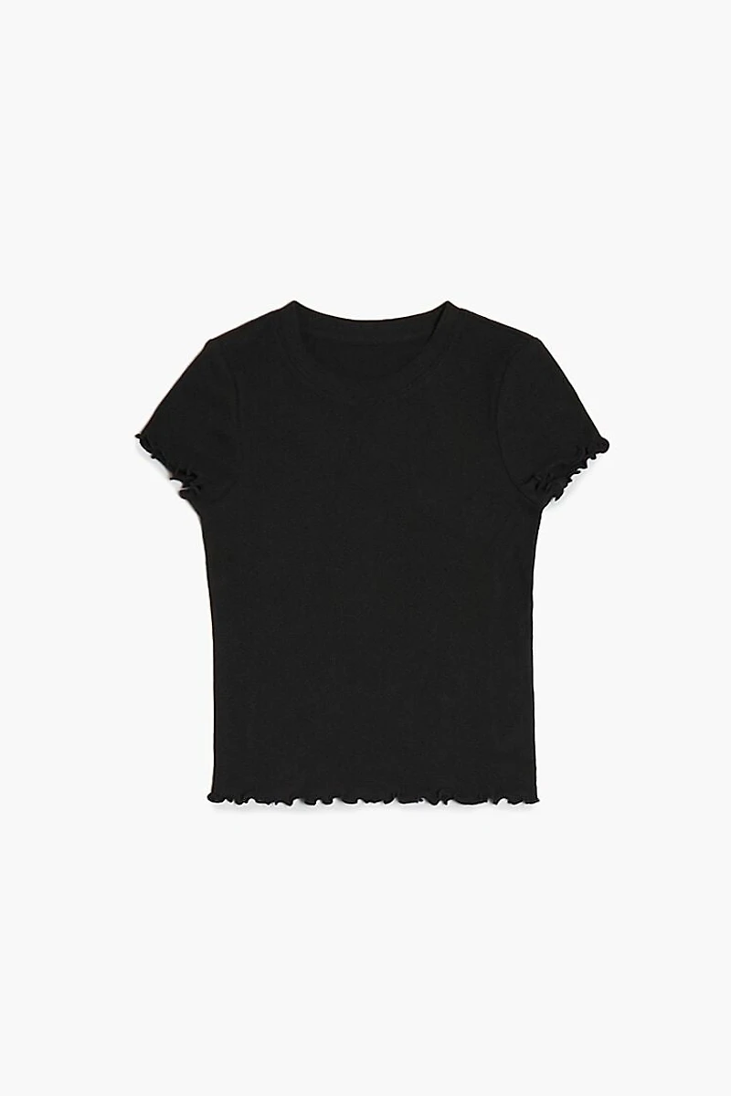 Girls Lettuce-Edge Baby Tee (Kids)