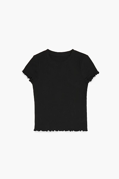 Girls Lettuce-Edge Baby Tee (Kids)