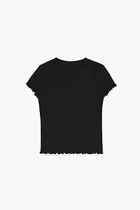 Girls Lettuce-Edge Baby Tee (Kids)