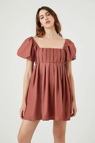 Pleated Babydoll Dress