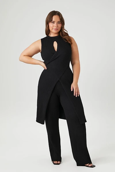 Plus Size Sweater-Knit Tunic & Pants Set