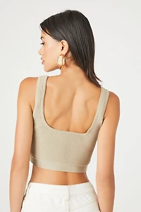 Sweater-Knit Cropped Tank Top