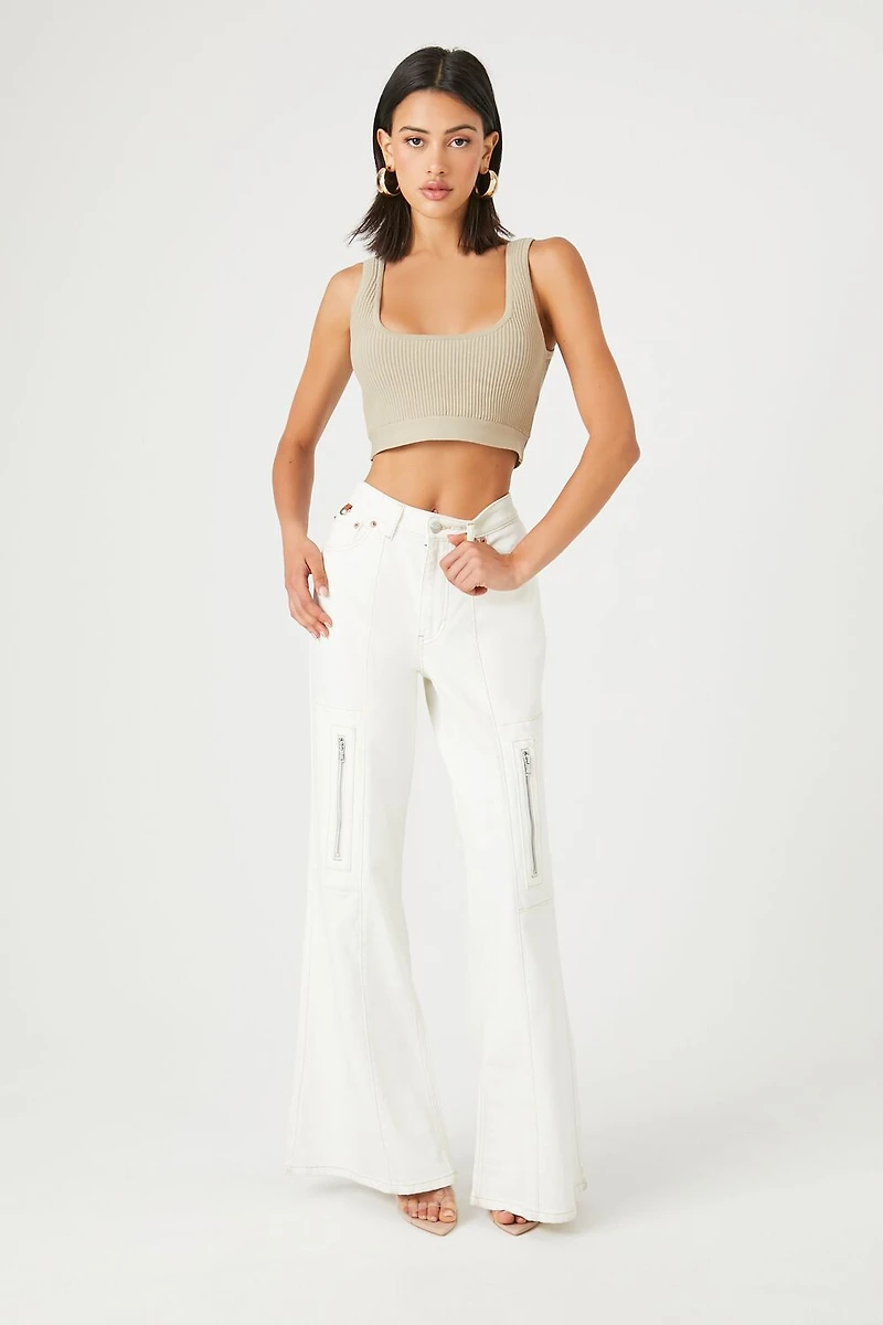 Sweater-Knit Cropped Tank Top