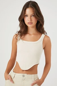 Seamless Curve-Hem Cropped Tank Top