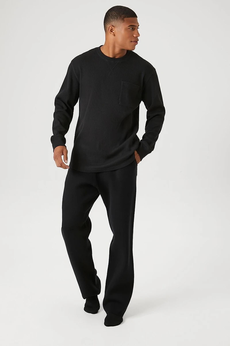 Wide-Leg Pajama Pants