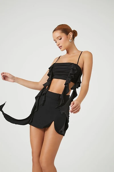 Ruffle-Trim Cropped Cami