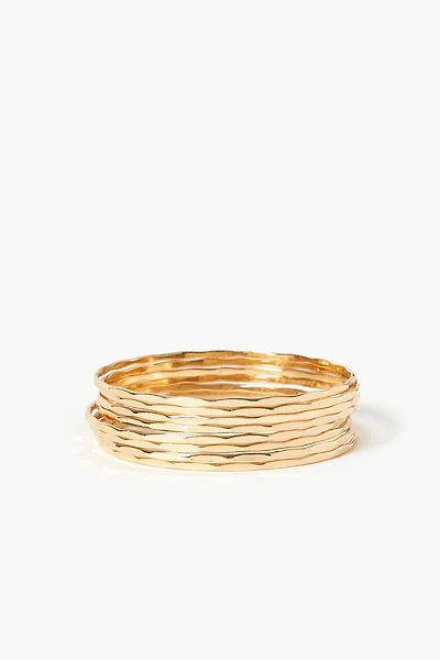 Textured Bangle Bracelet Set