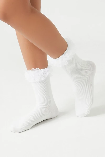 Ruffle-Trim Crew Socks