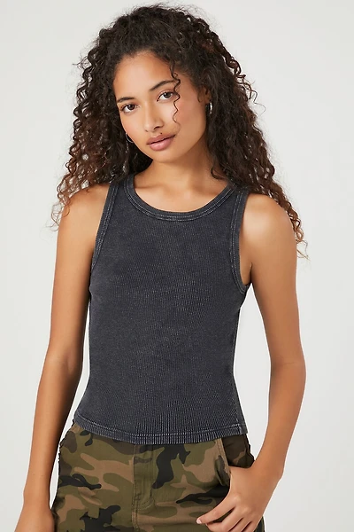Mineral Wash Waffle Knit Tank Top