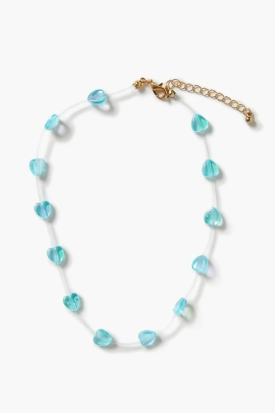 Girls Beaded Heart Necklace (Kids)