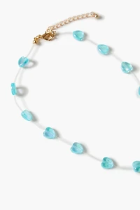 Girls Beaded Heart Necklace (Kids)