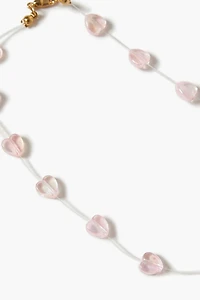 Girls Beaded Heart Necklace (Kids)