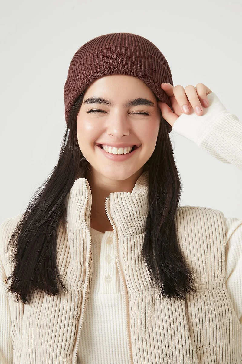 Slouchy Ribbed Knit Beanie