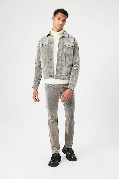 Mineral Wash Mid-Rise Slim-Fit Jeans