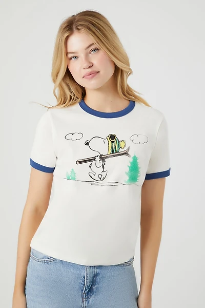 Snoopy Graphic Ringer Tee
