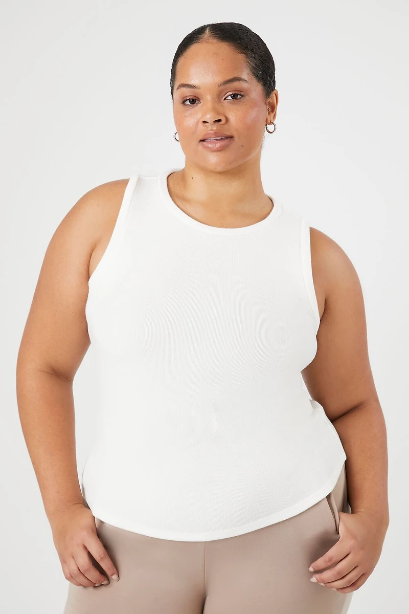Plus Size Ribbed Knit Tank Top