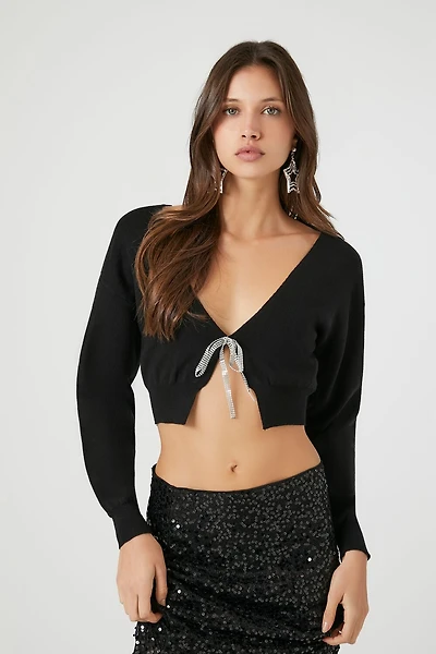Tie-Front Cardigan Sweater