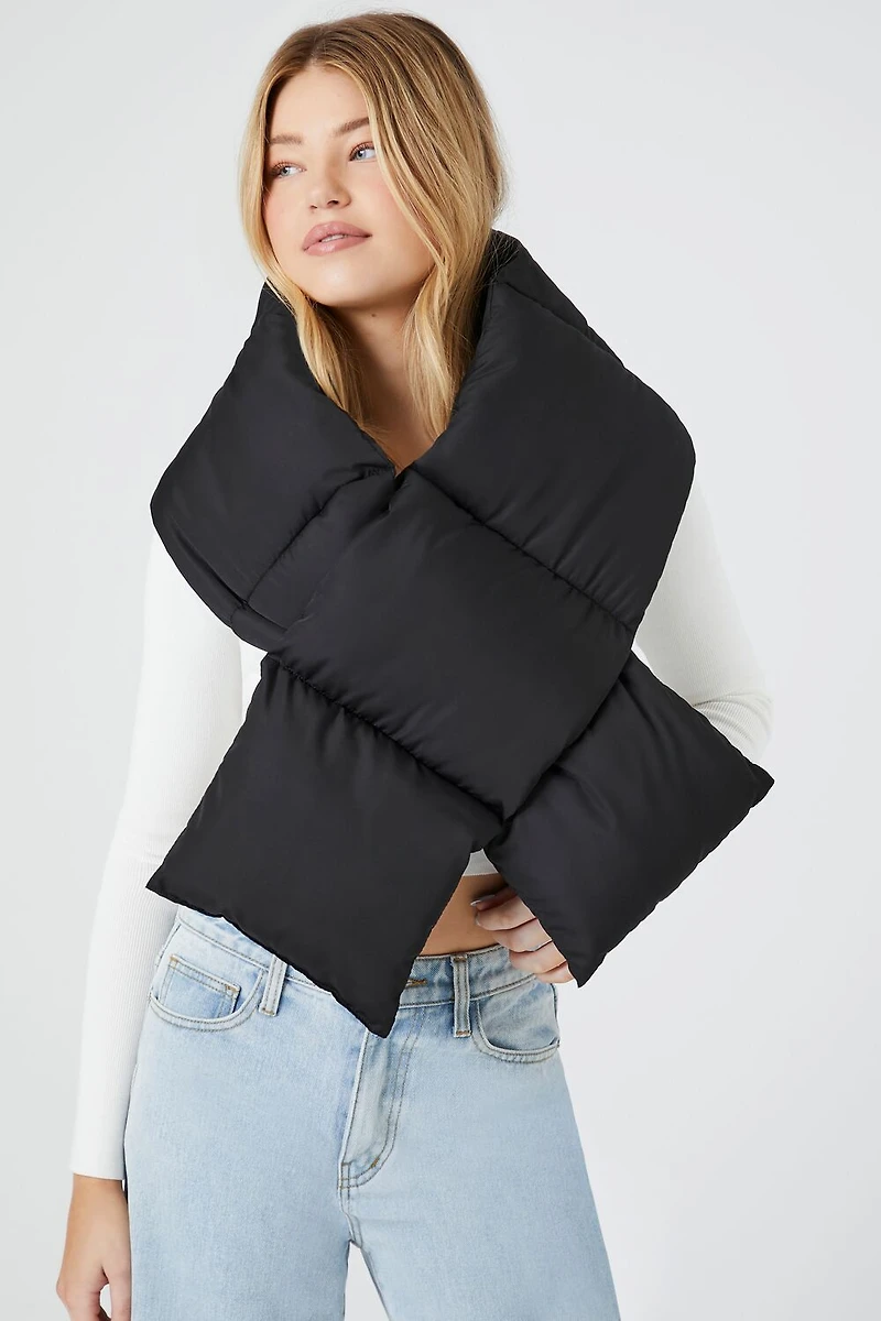 Quilted Puffer Oblong Scarf