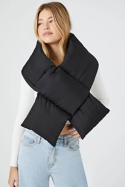 Quilted Puffer Oblong Scarf