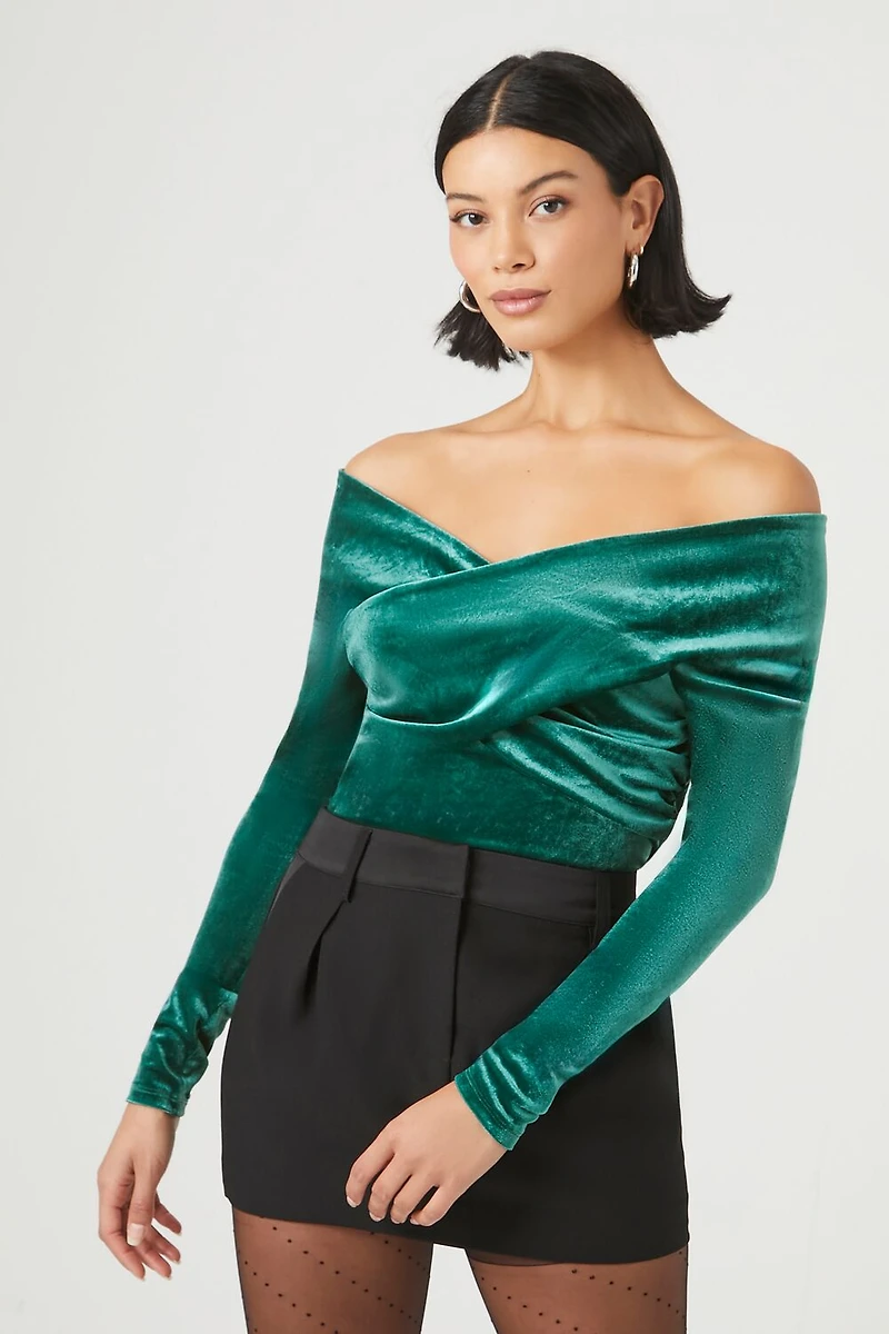 Velvet Off-the-Shoulder Top