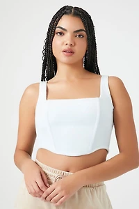 Velour Corset Crop Top