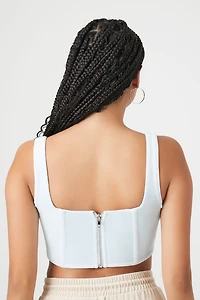 Velour Corset Crop Top