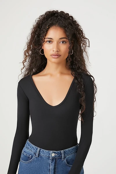 Long-Sleeve V-Neck Bodysuit