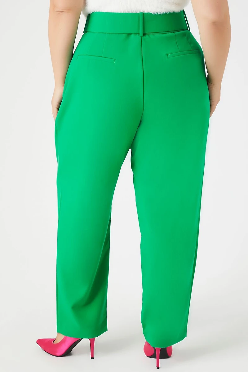 Plus Belted Trouser Pants