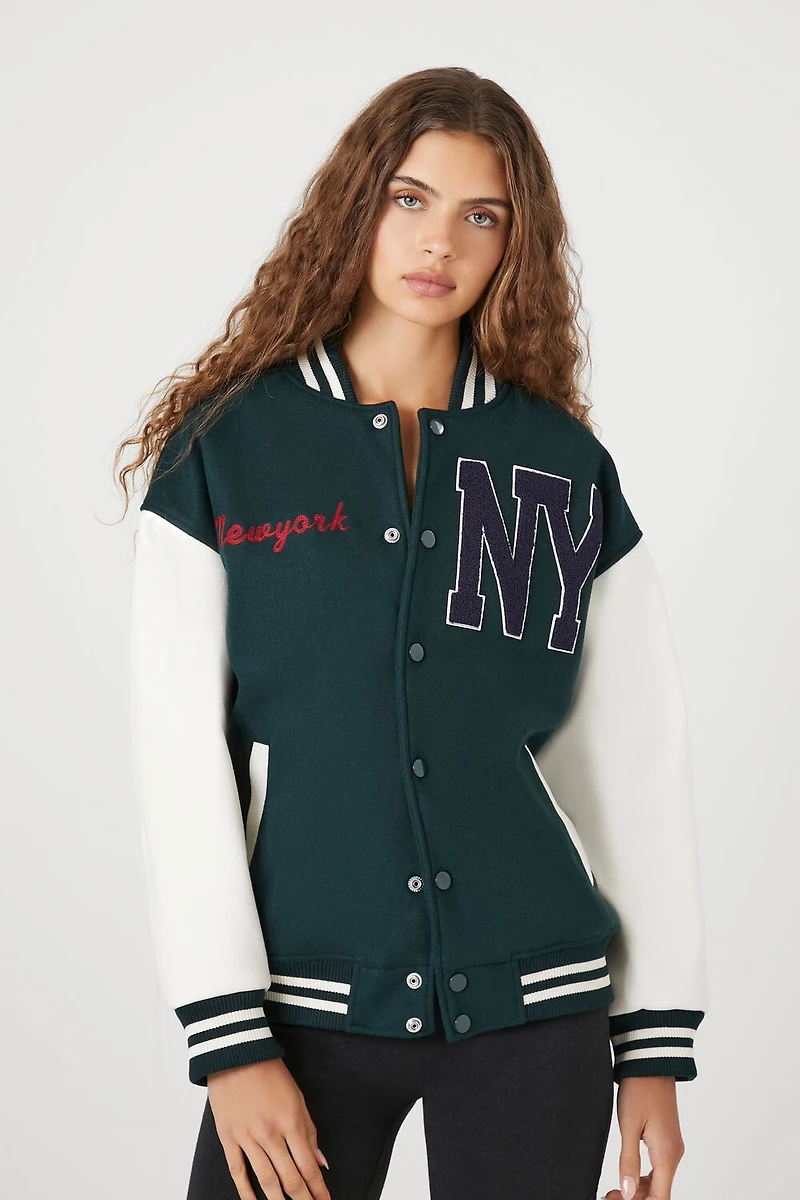 New York Varsity Letterman Bomber Jacket