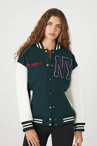 New York Varsity Letterman Bomber Jacket