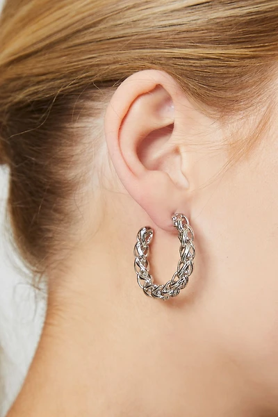 Byzantine Chain Hoop Earrings