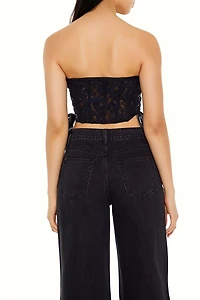 Lace Corset Tube Crop Top