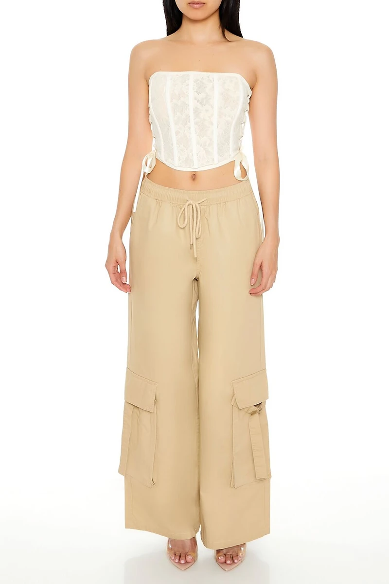 Lace Corset Tube Crop Top