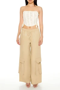 Lace Corset Tube Crop Top