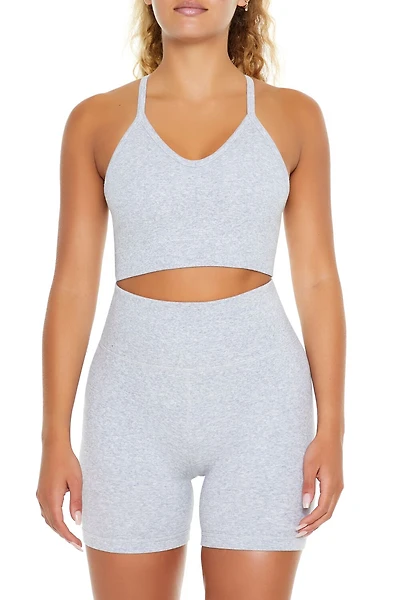 Seamless Strappy Longline Sports Bra