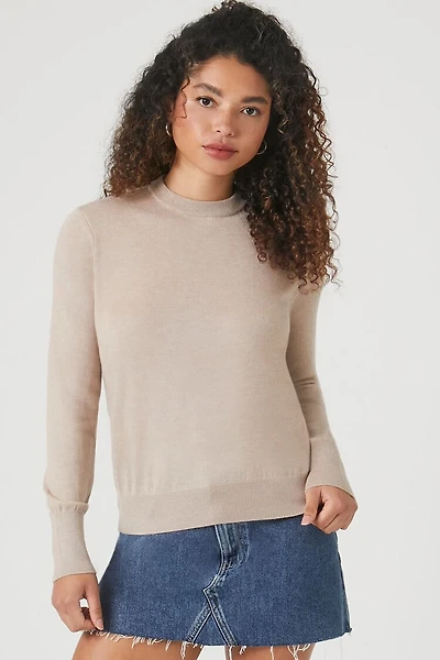 Ribbed-Trim Sweater