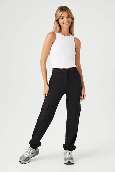 Seamed High-Rise Cargo Joggers