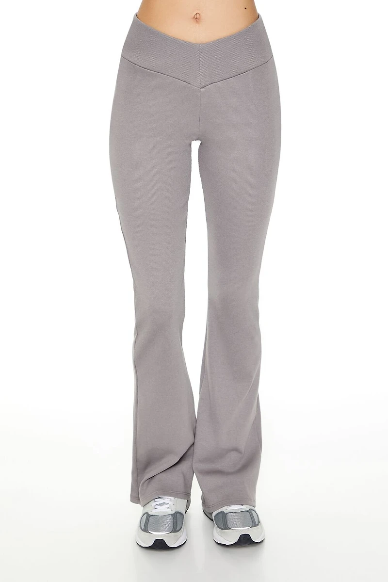 Ribbed Knit Flare Leggings