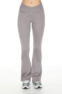 Ribbed Knit Flare Leggings