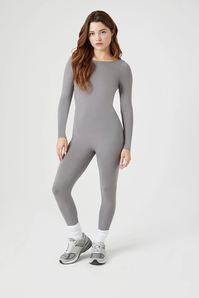 Fitted Open-Back Jumpsuit