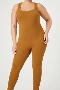 Plus Ribbed Knit Tank Jumpsuit