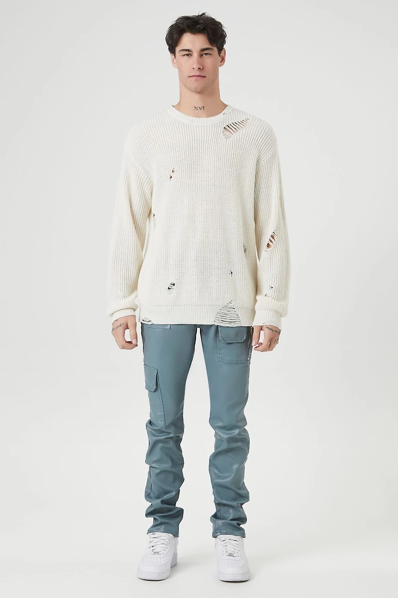 Mid-Rise Cargo Skinny Jeans