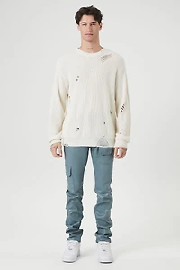 Mid-Rise Cargo Skinny Jeans