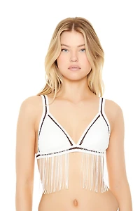 Fringe Triangle Bikini Top