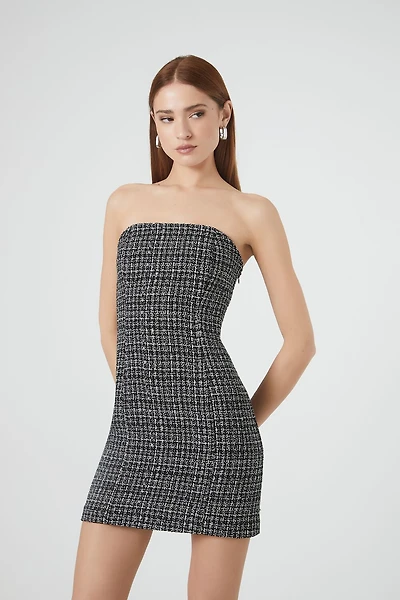 Tweed Tube Mini Dress