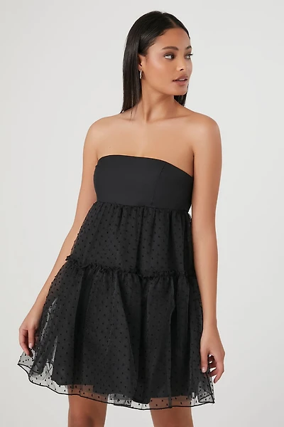 Strapless Bow Fit & Flare Dress