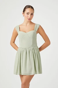 Chiffon Bustier Mini Dress
